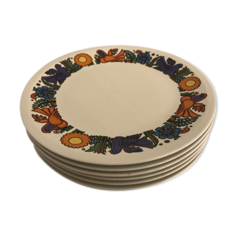 Lot of 8 Acapulco flat plates