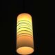 Italian opaline milk glass pendant with overlay, 1960s