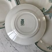 Lot de 4 assiettes plates Terre de Fer Saint-Amand XIXème
