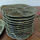 Oyster service Sarreguemines in barbotine – 12 plates + large bowl
