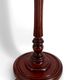 Art Deco floor lamp in carved walnut, stained glass shade, France, c. 1920