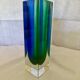 Small Geometric Sommerso Vase by Flavio Poli Edited by Mandruzatto