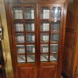 Small-checked walnut bookcase