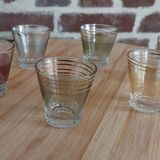 Small colored glasses