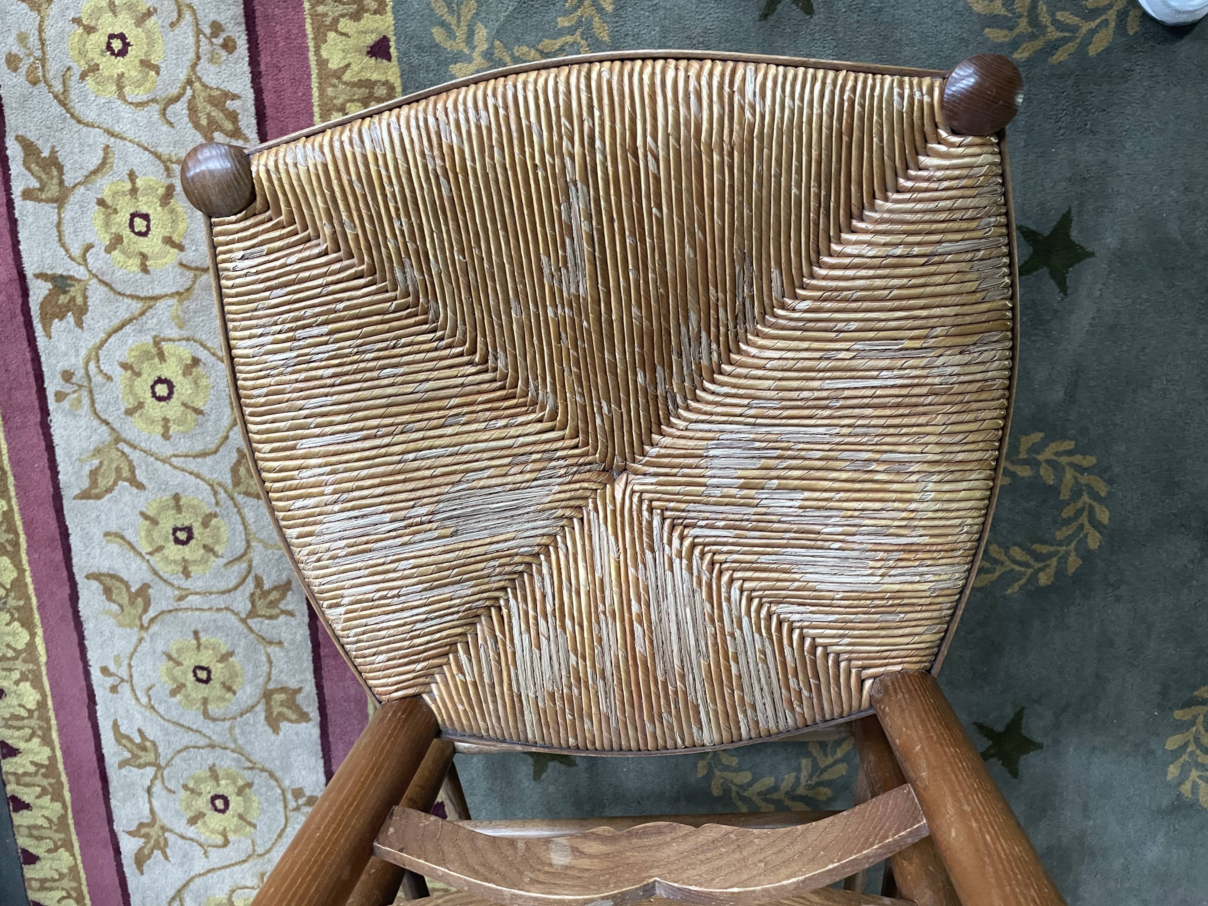 6 rustic ash mulched chairs