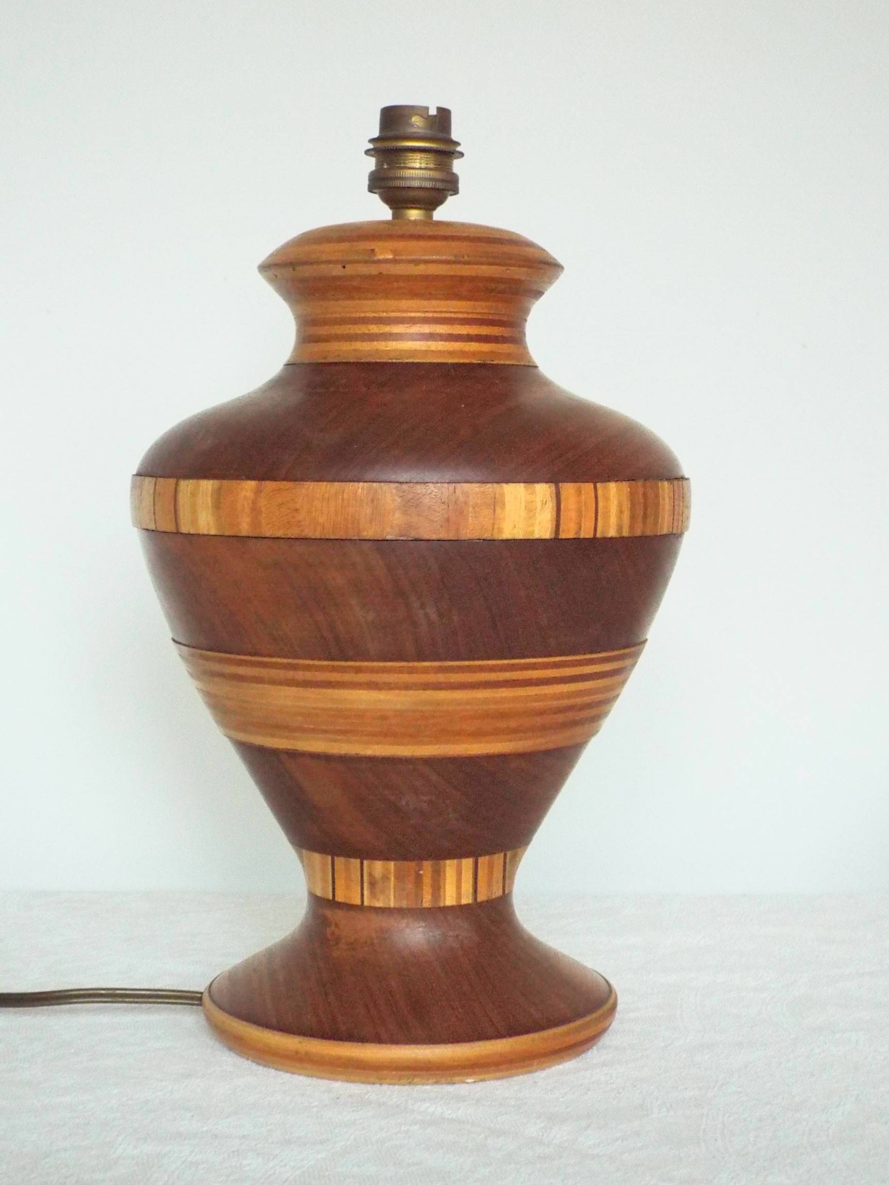 Wooden lamp base