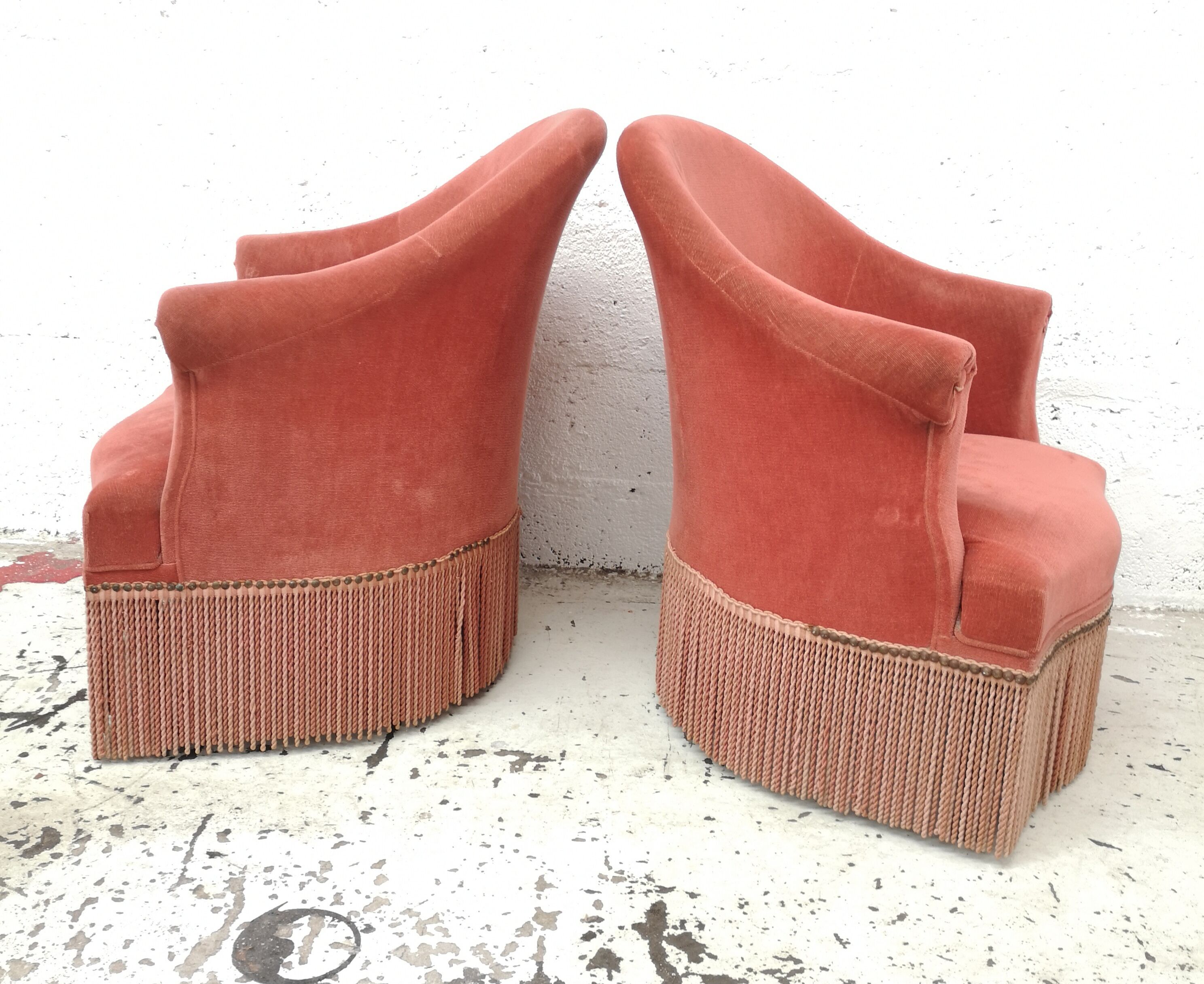 Pair of armchairs pink