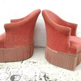 Pair of armchairs pink