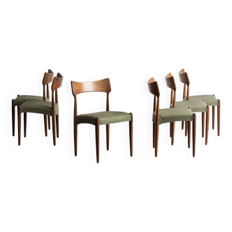 Set de 6 chaises de salle à manger par Bernhard Pedersen, Danemark Années 1960