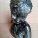 JBPigalle bust La Rieuse plaster signed