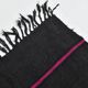 5x7 Grey & Black Striped Vintage Kilim Rug, 155x229Cm