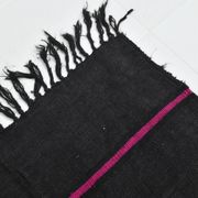 5x7 Grey & Black Striped Vintage Kilim Rug, 155x229Cm