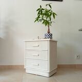 Vintage rattan bedside table from the 70s/80s