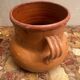 Old pot with handles in glazed Provençal pottery