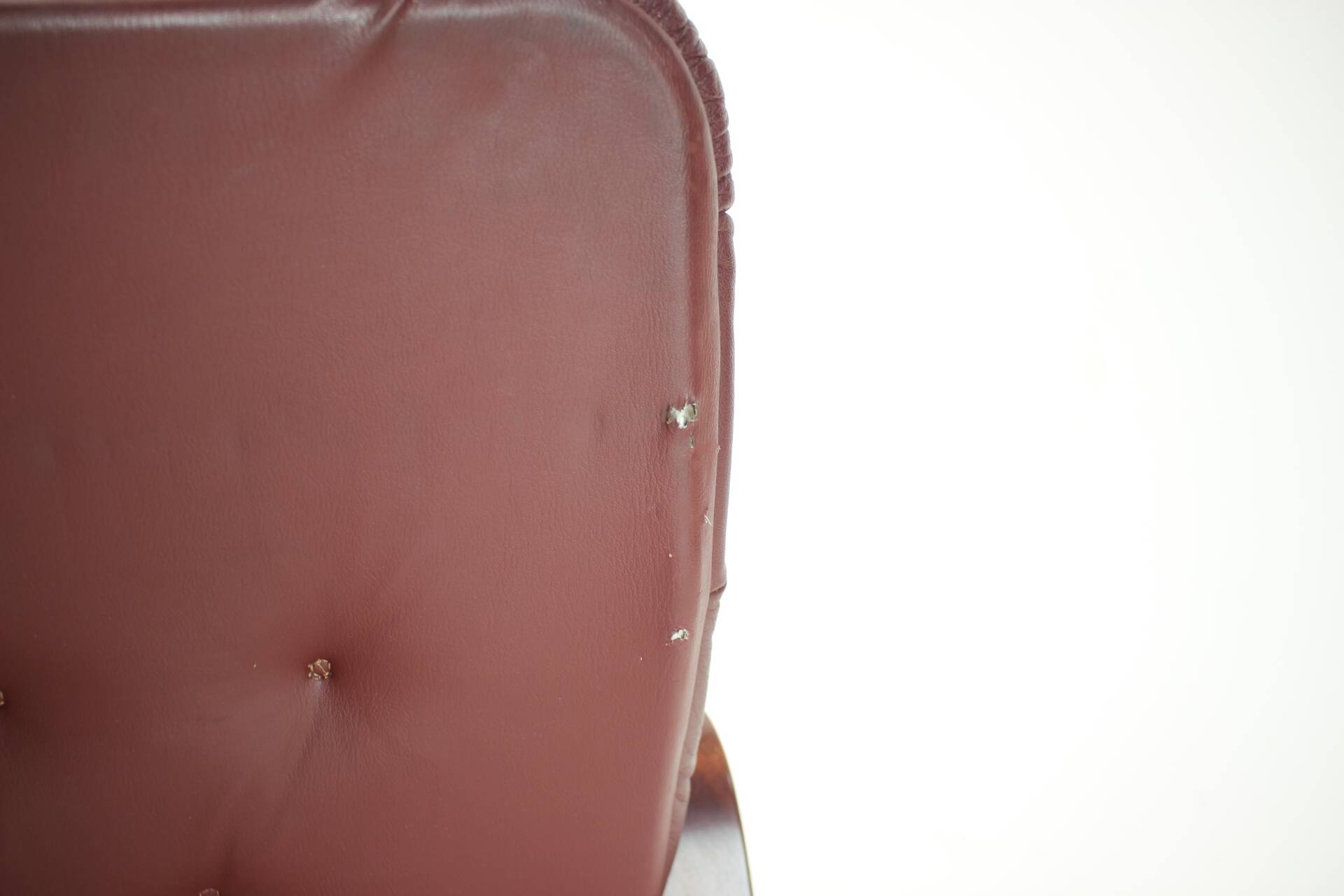 1980 Three-Seater Leather Sofa, Tone Czechoslovakia