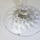 Verre ancien à vin Daum Nancy cristal art de la table côtelé