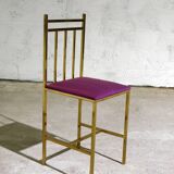 small golden metal accent chair