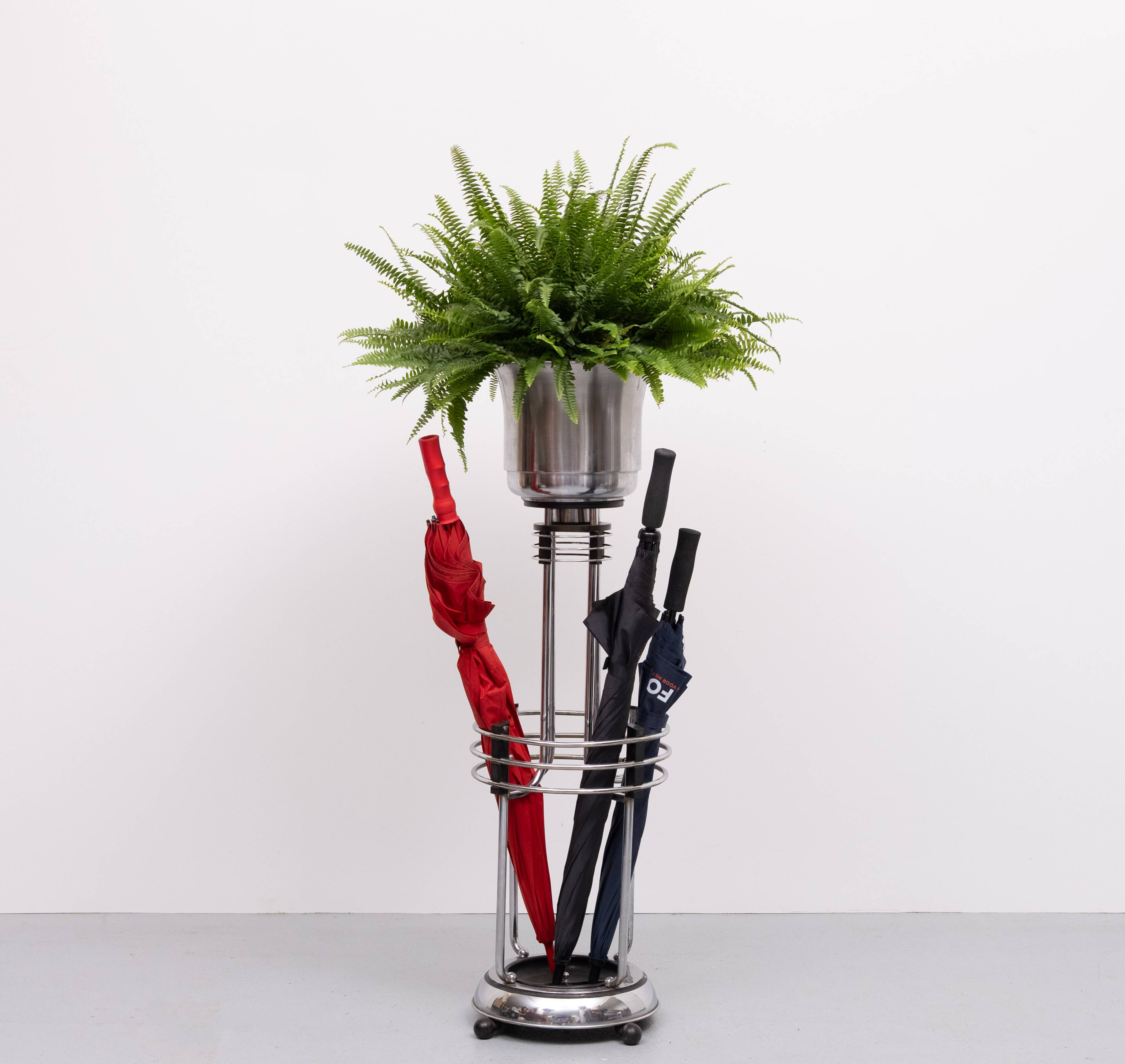 Art Deco plant stand and Umbrella 1930s Demeyere Belgium