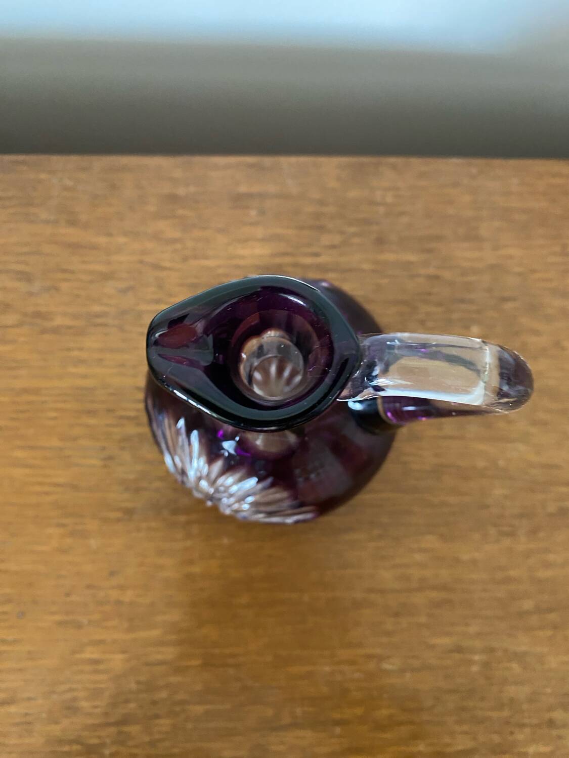 Vintage Czech Purple Crystal CAESAR Crystal Bohemiae Bottle Jug