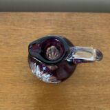 Verseuse flacon Caesar crystal Bohemiae cristal violet Tchèque vintage