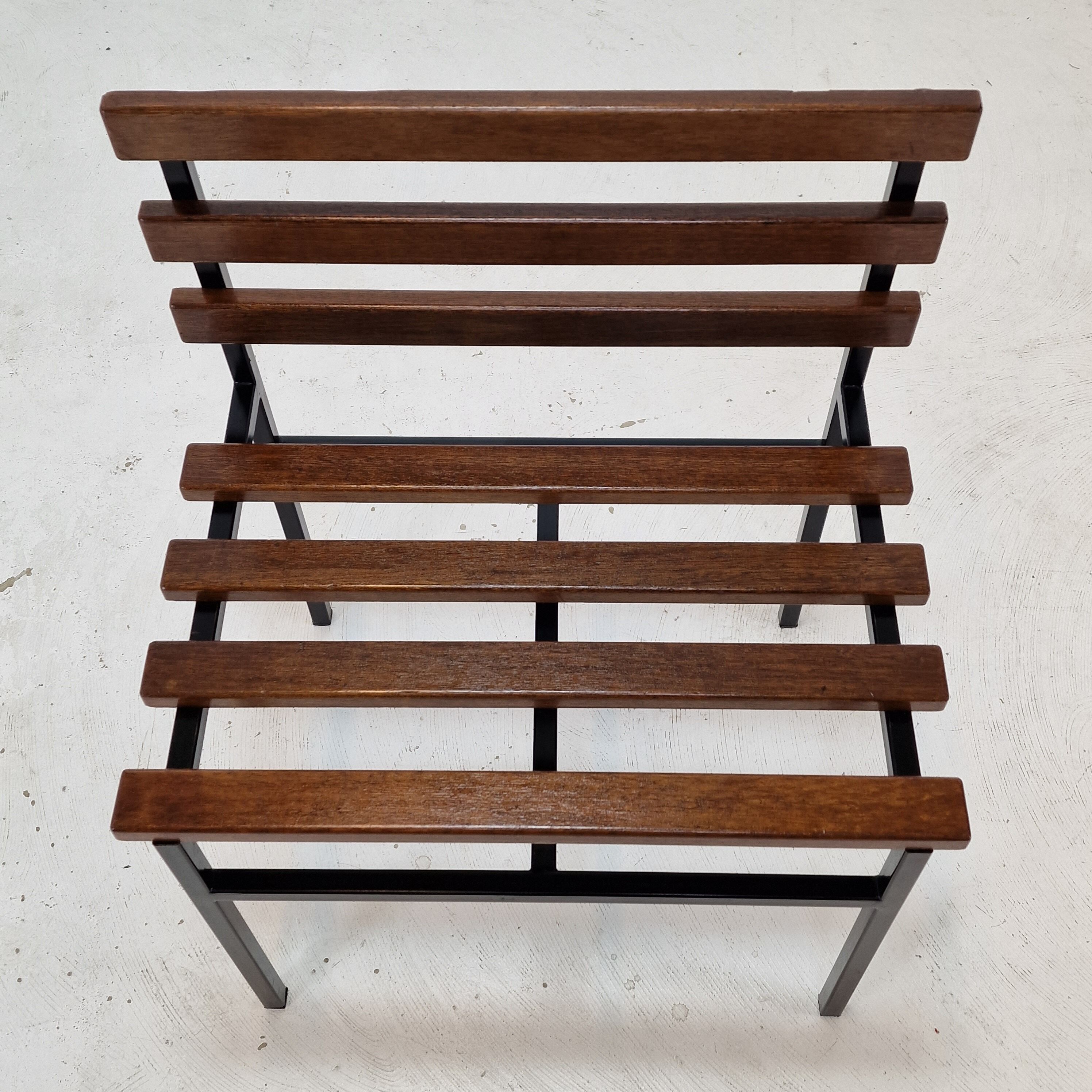 Set of 2 benches in teak, italy, 1960s