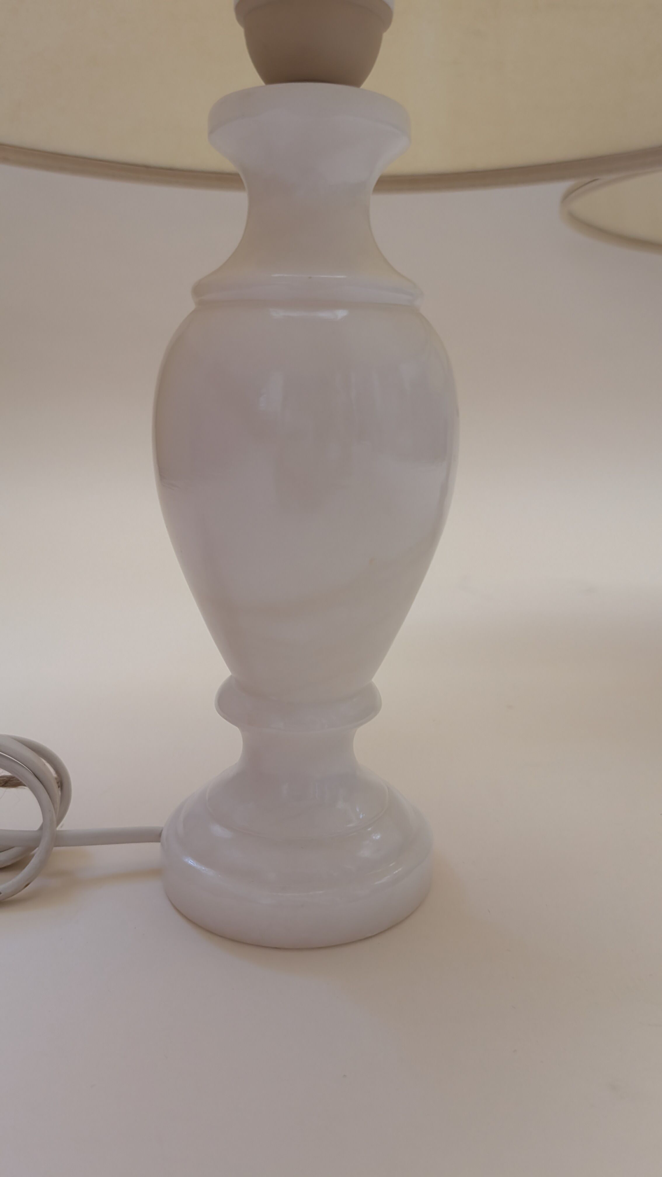Pair of alabaster lamps