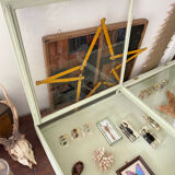 Display case with double glass