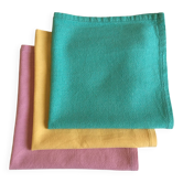 3 serviettes de table damassées 40 x 39