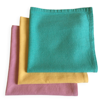 3 serviettes de table damassées 40 x 39