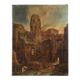 Antique Spanish landscape painting from the 18th century