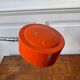 Orange workshop lamp with a clamp – 1970s