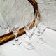 Set 5 flûtes verre ciselé