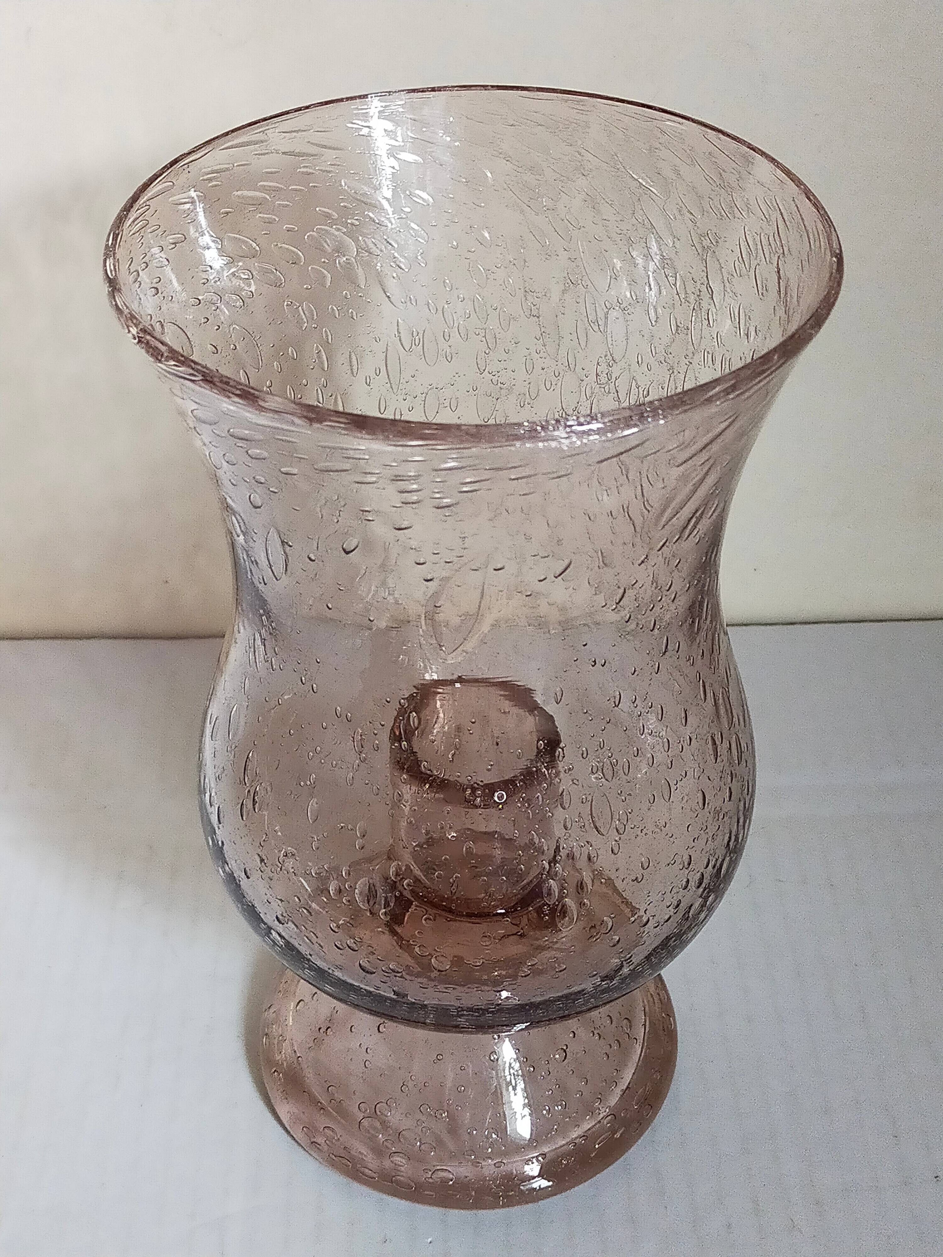 Vintage Biot blown glass tealight holder