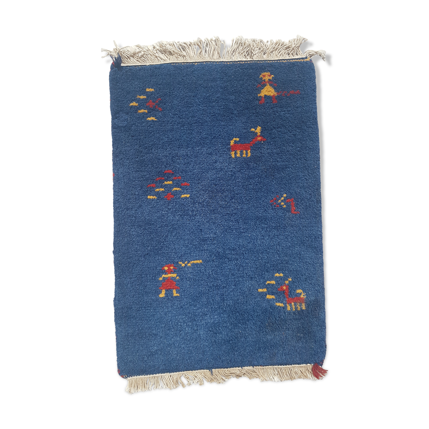 Berber carpet gabbeh handmade 100% wool 35x72cm