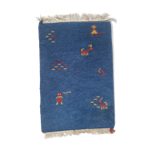 Berber carpet gabbeh handmade 100% wool 35x72cm