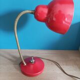 Bedside desk lamp metal red brass