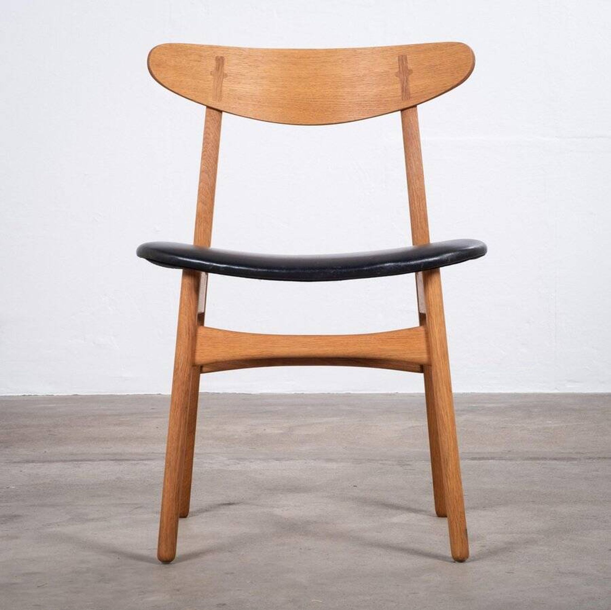 Oak Dining Chair attributed to Hans J. Wegner for Carl Hansen & Son, Denmark, 1952