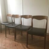 Set of 4 Scandinavian chairs 1960
