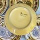 HB Quimper plates, hand-painted dessert service