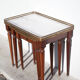 Tables gigognes bois et marbre, Louis XVI style