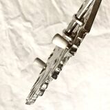 Antique Godinger silver plated metal trivet - peacock - made in Italy