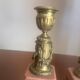 pair of antique bronze candlesticks