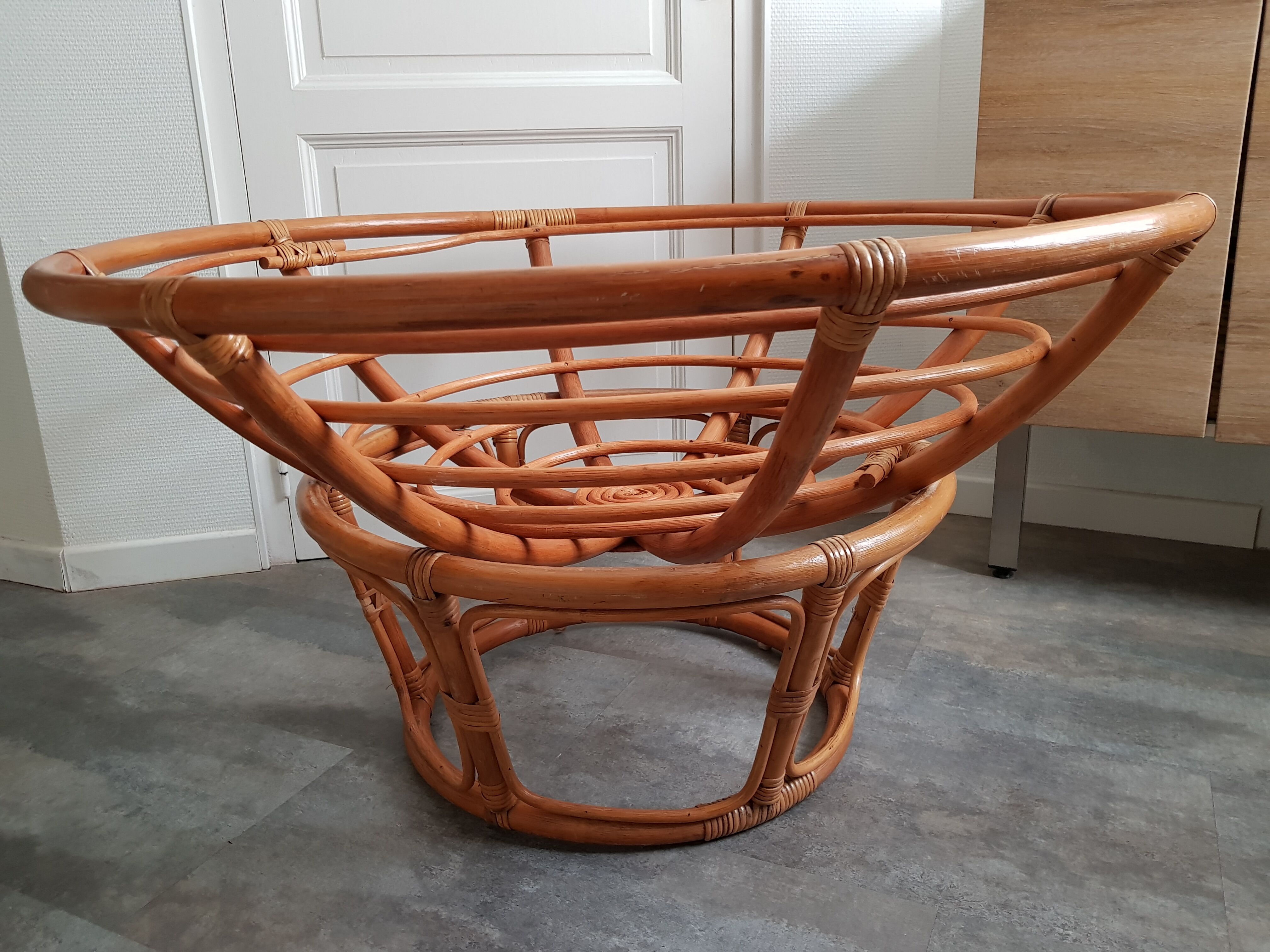 Papasan rattan chair