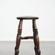 Antique English Windsor stool from the 18th century with a great patina