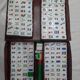 Complete vintage mahjong game with a faux leather case.