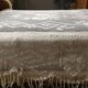 Hand embroidered bed cover with vintage crochet dimension: width -180cm- height -230cm-