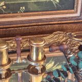 Brass salt and pepper shakers