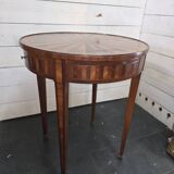 Bouillotte table in marquetry, signed Pagny Fils, Paris, early 20th century