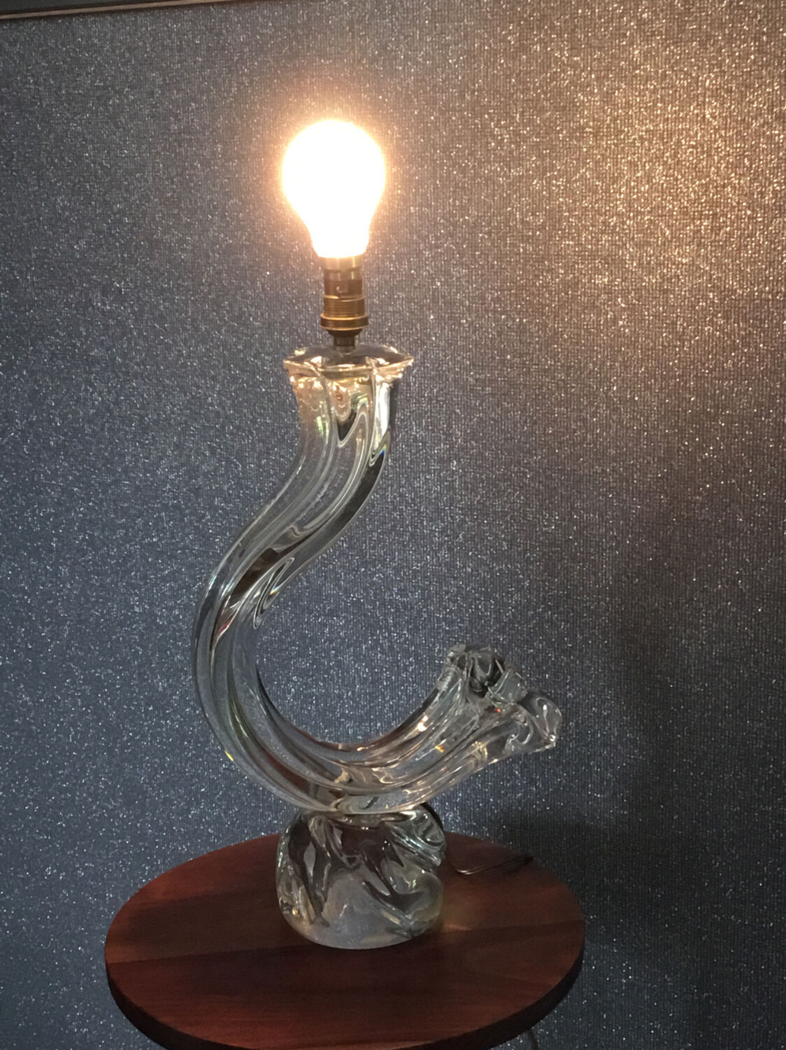 Daum living room lamp base in crystal cornucopia model 50-60'