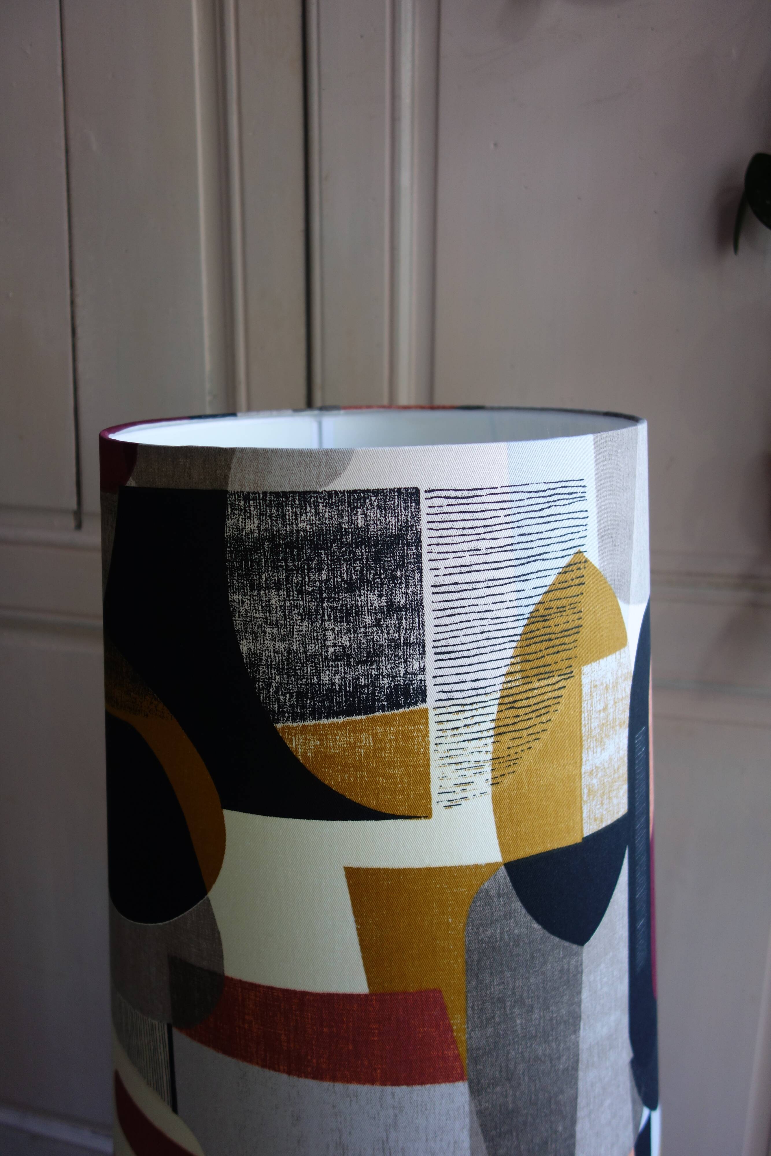 Glazed ceramic lamp from the 1960s/1970s with dual lighting